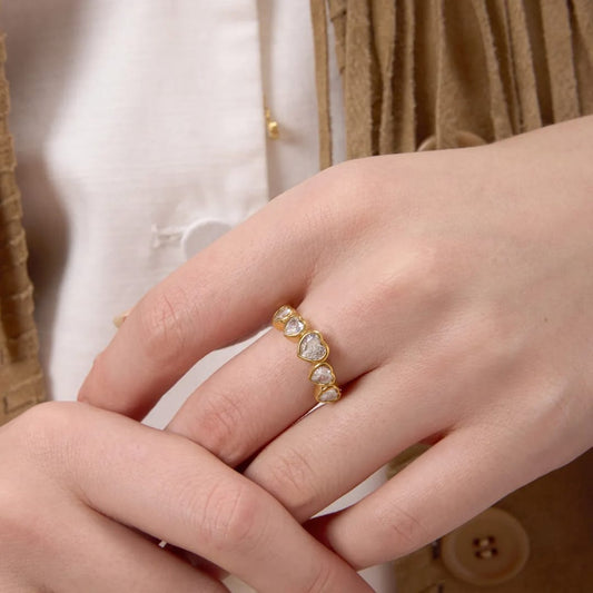 The Amour Five Hearts Ring