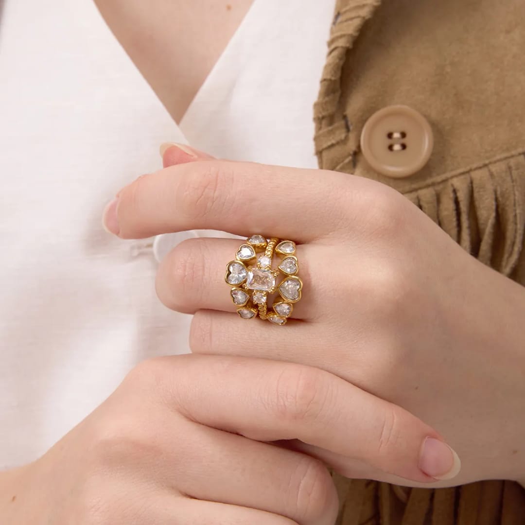 The Amour Five Hearts Ring