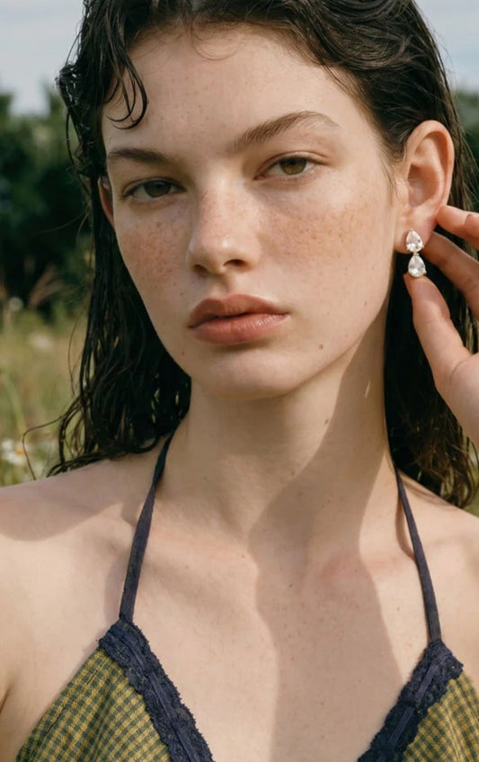 The Celeste Double Dewdrop Earrings