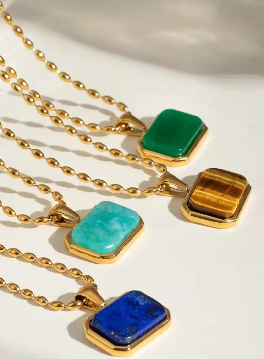 Forest green necklace
