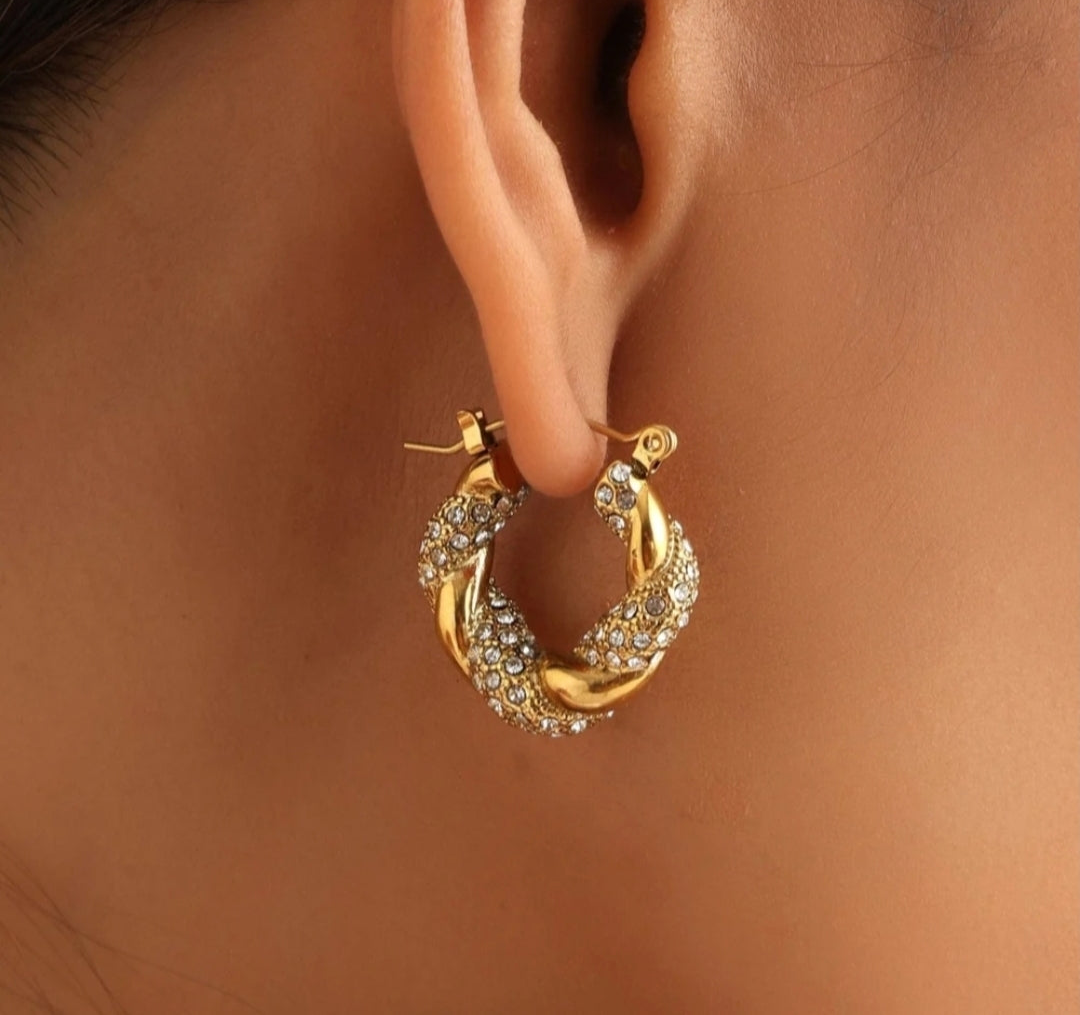 Celeste Twisted Hoop Earrings