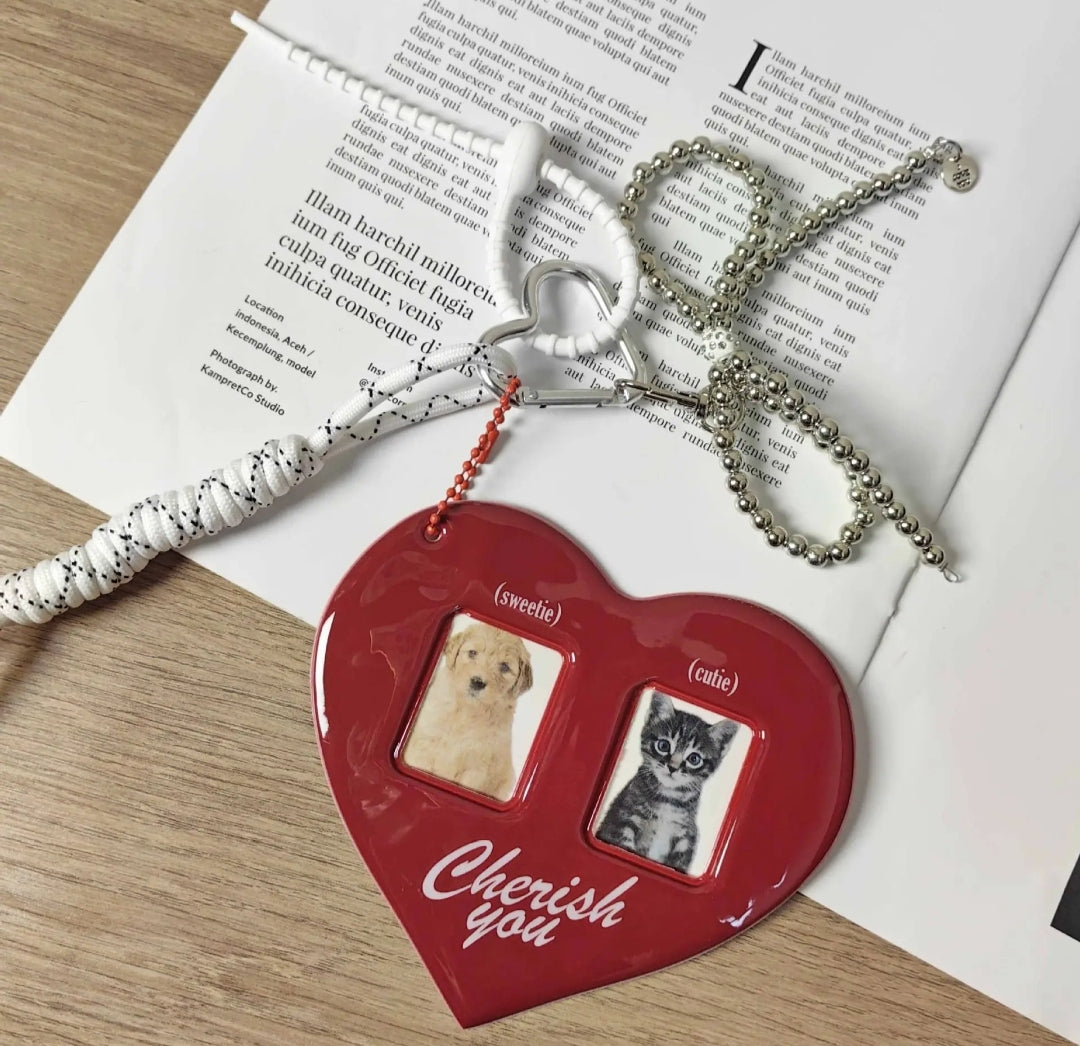 Cherish Heart Photo Bag Charm