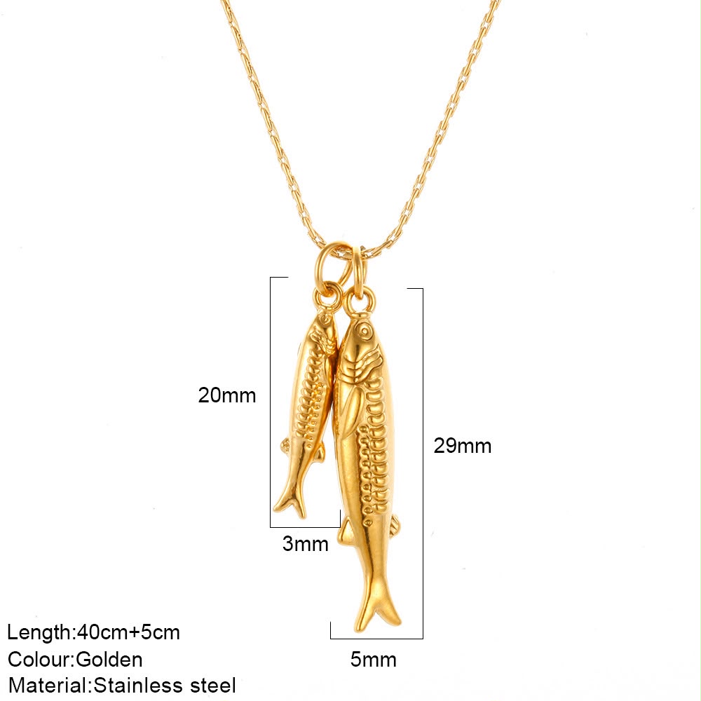 Siren Sardine Pendant Necklace