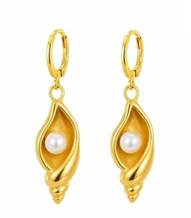 Sirena Pearl Shell Drops earrings