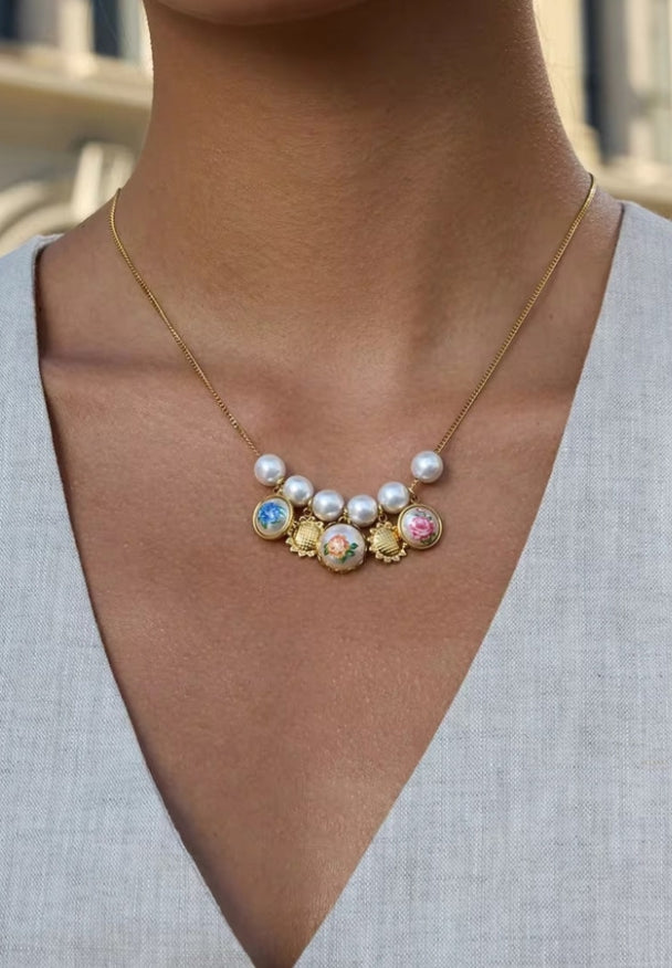 Enchanted Vintage Flora charm necklace