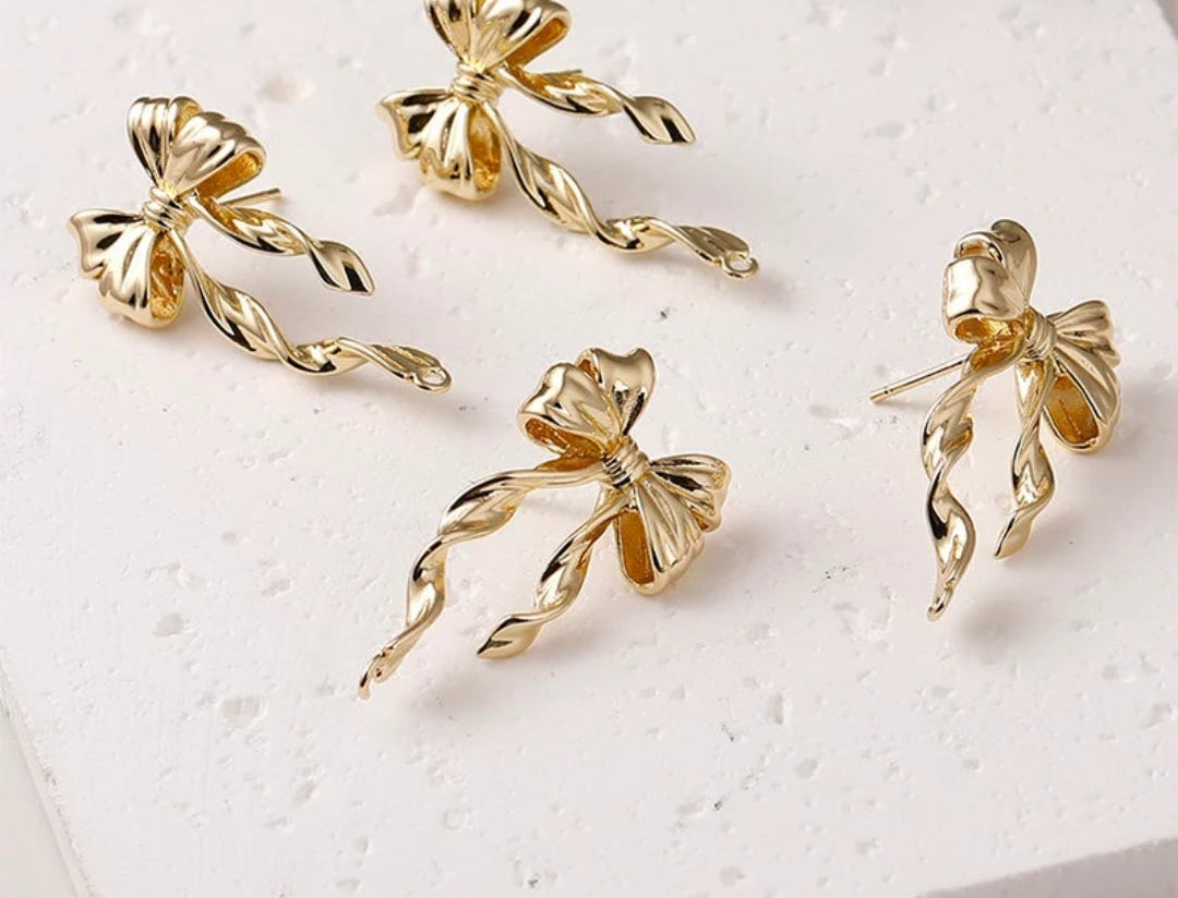 Twirly Ribbon Drop Bow earrings
