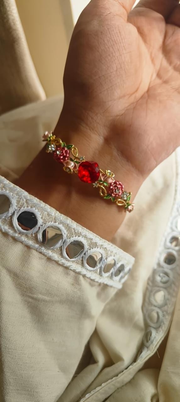 The Roseraie Ruby Bloom Bracelet