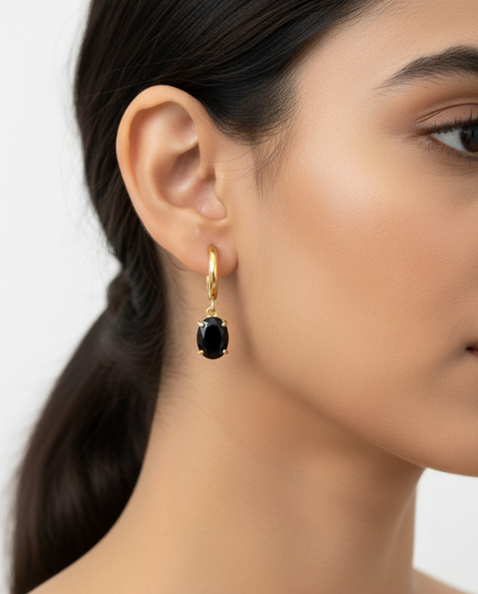 Noir Hoops (midnight black)