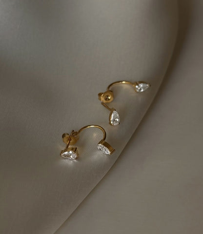 Pear Glow Jacket earrings