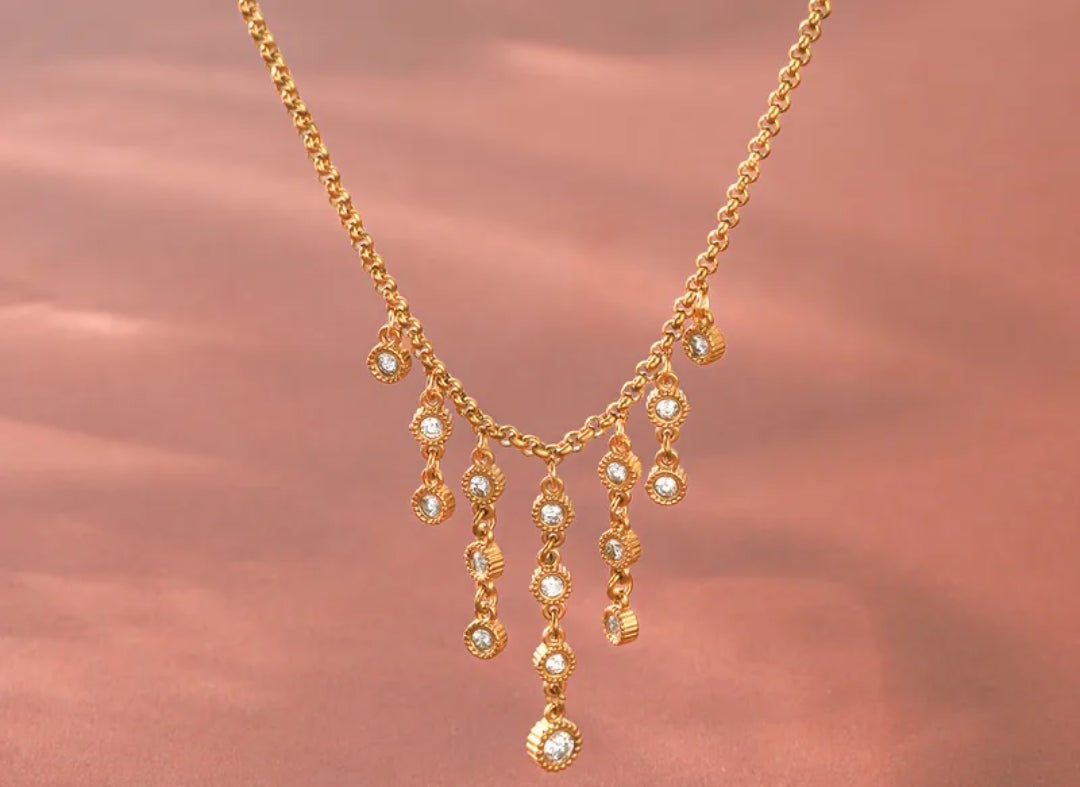 The Éclat Crystal Cascade Necklace