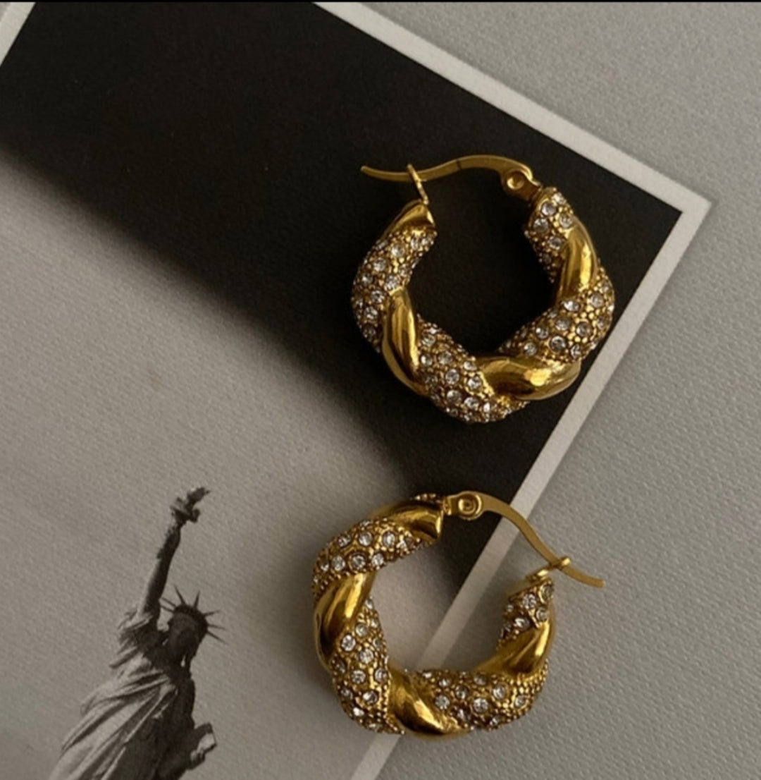 Celeste Twisted Hoop Earrings