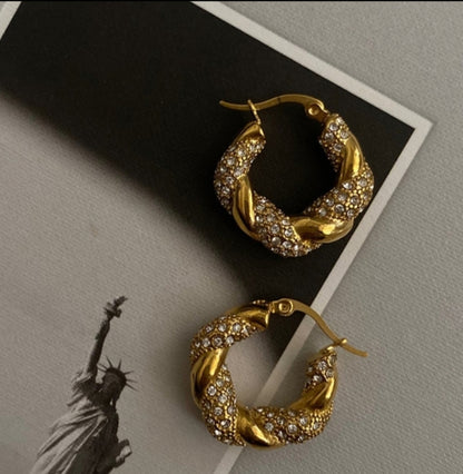 Celeste Twisted Hoop Earrings