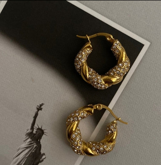 Celeste Twisted Hoop Earrings