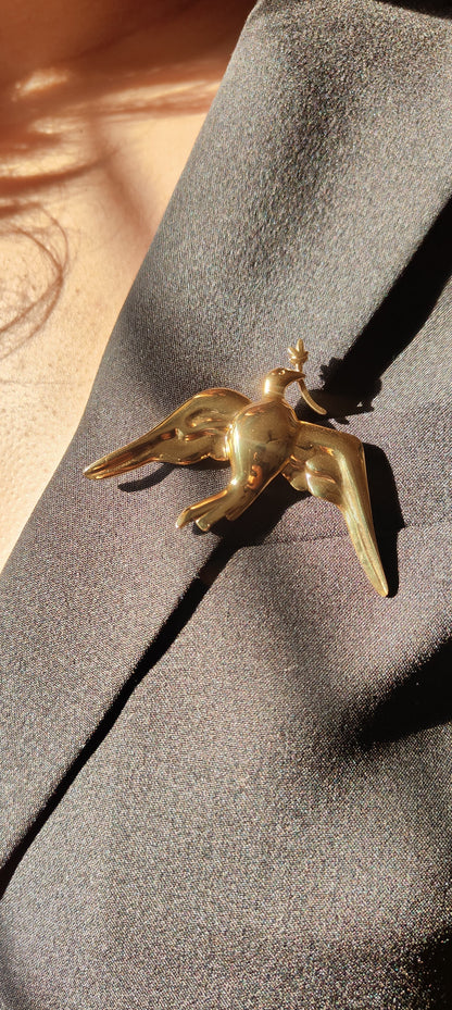 Sculptural Bird Brooch