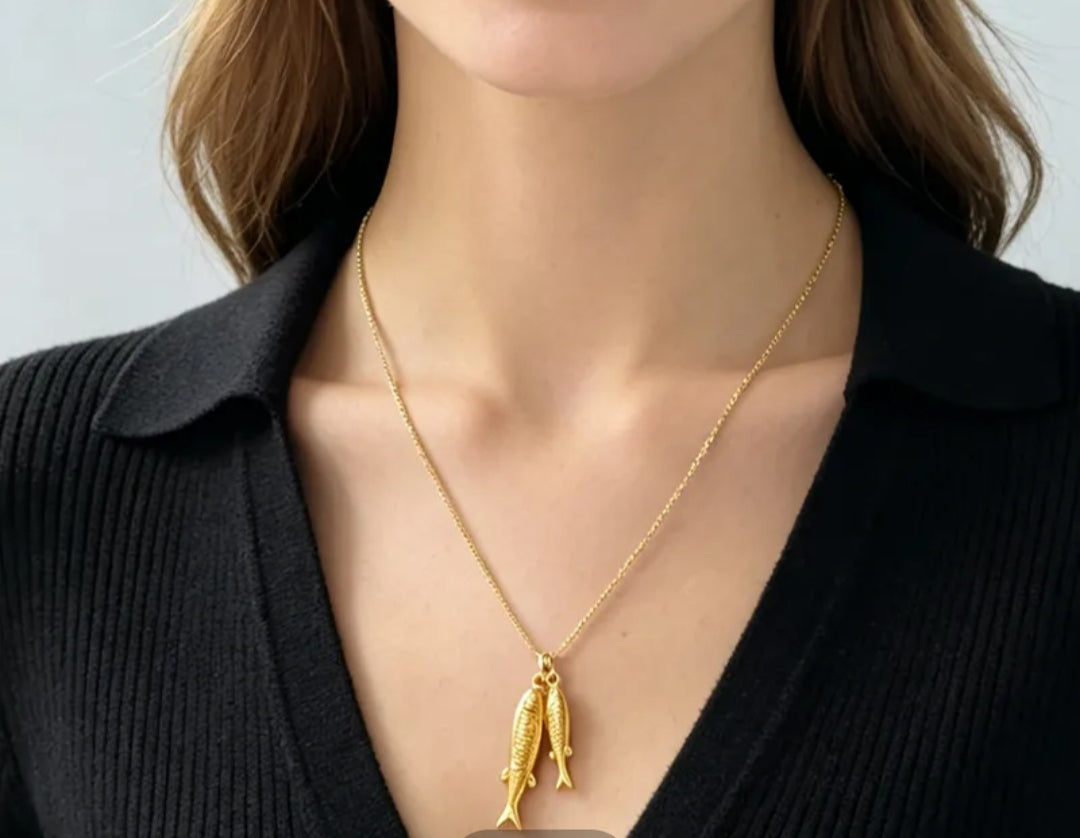 Siren Sardine Pendant Necklace