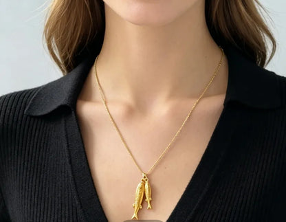 Siren Sardine Pendant Necklace