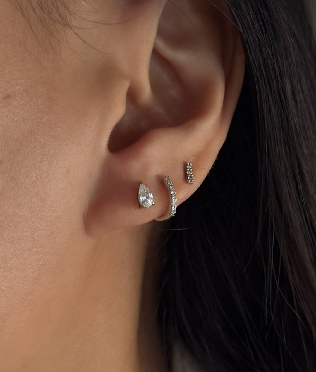 Pear Glow Jacket earrings