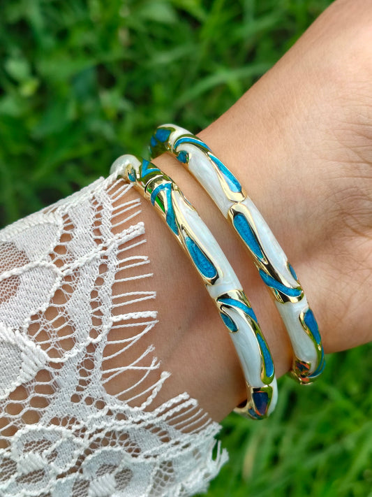 Amalfi enamel bangles pair