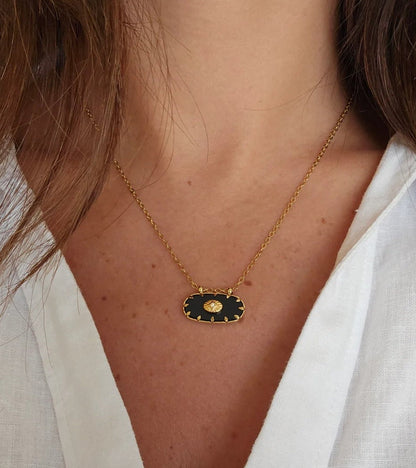 Noir Eye Pendant Necklace