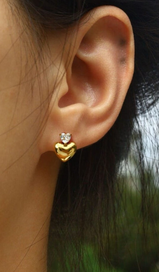 Amore Mio Crystal Crowned Studs Earrings
