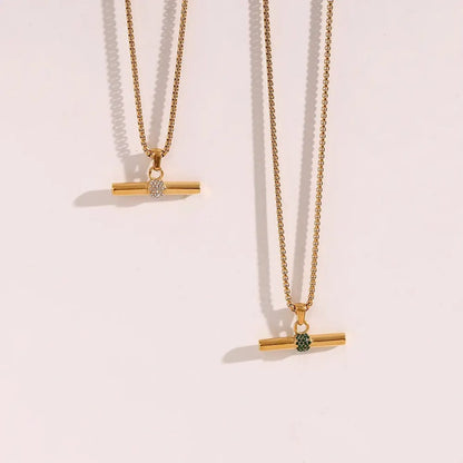 The Solstice T-Bar Pendant Necklace