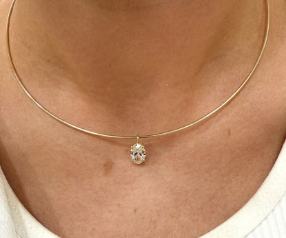 Oval Glow Choker Necklace