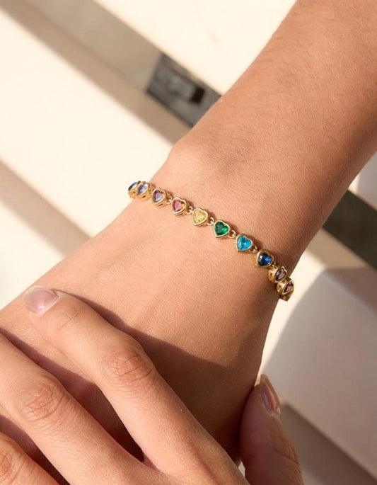 The Prism Heart Tennis Bracelet