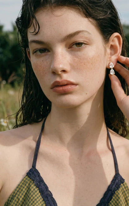 The Celeste Double Dewdrop Earrings