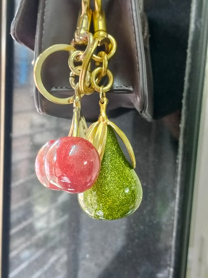 Pear Coach bag charm