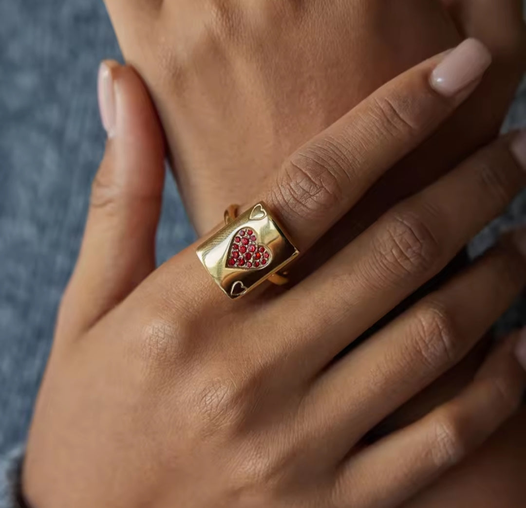 Scarlet Heart Signet Ring