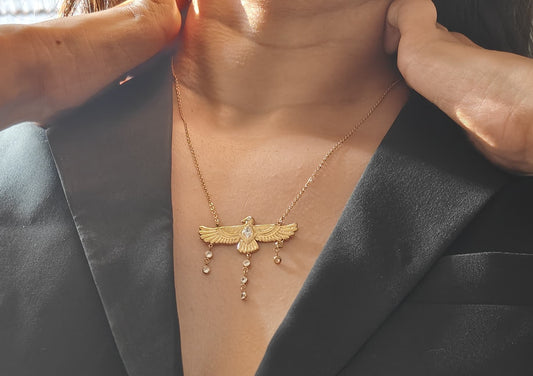 Aurelia Winged Pendant Necklace
