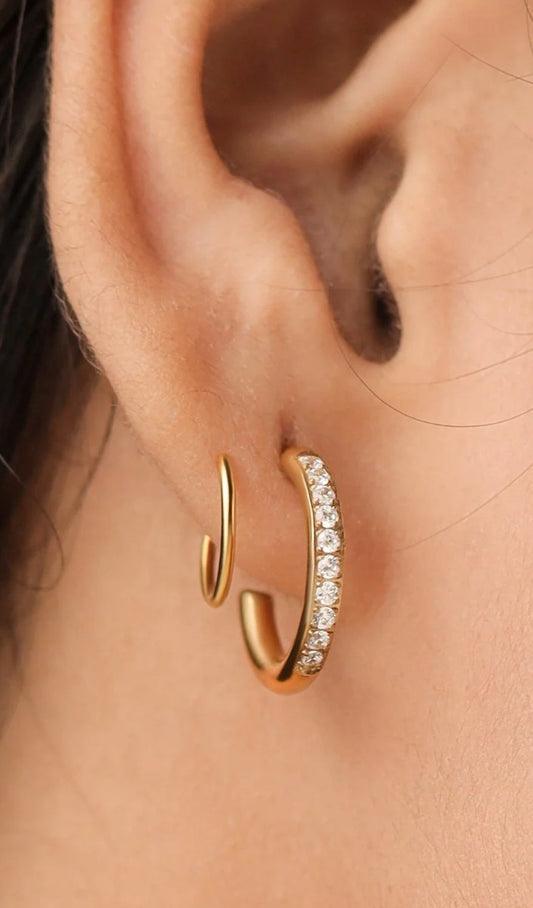 Double illusion hoop earrings