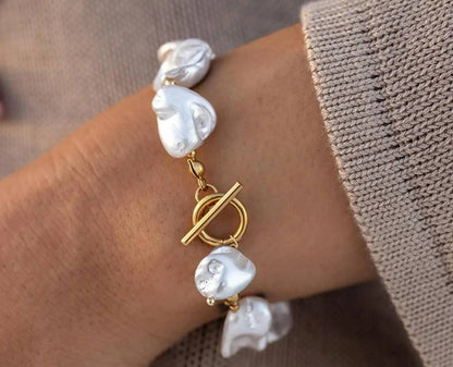 Baroque Pearl Toggle Bracelet
