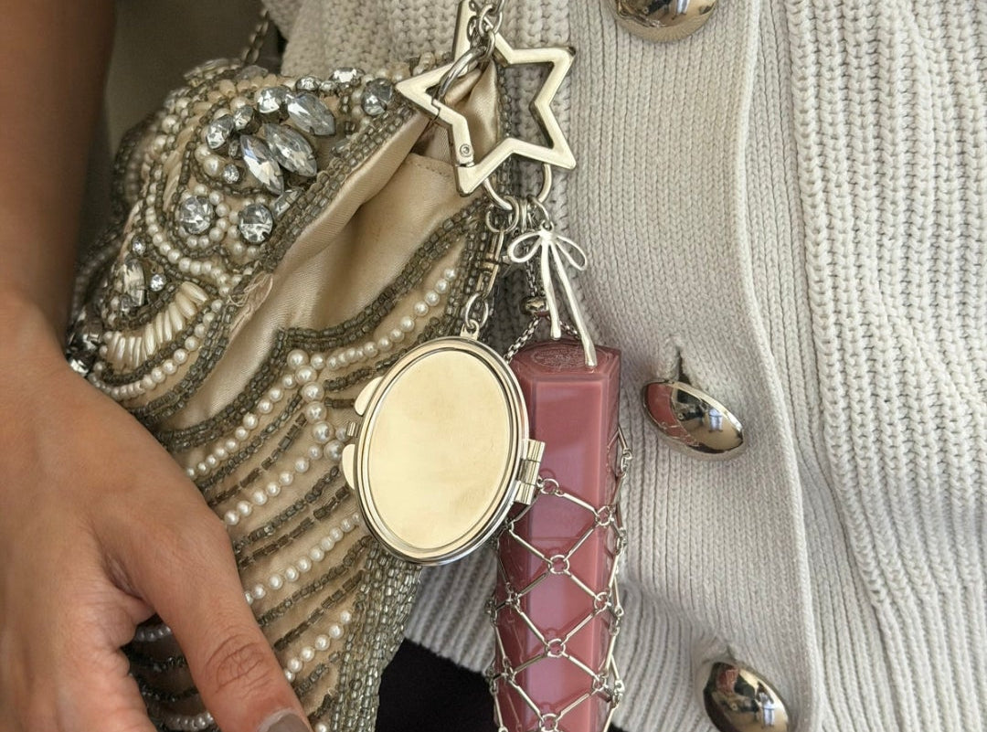 Oval Mirror Lipstick charm
