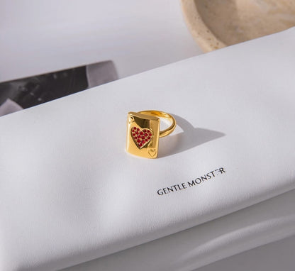 Scarlet Heart Signet Ring