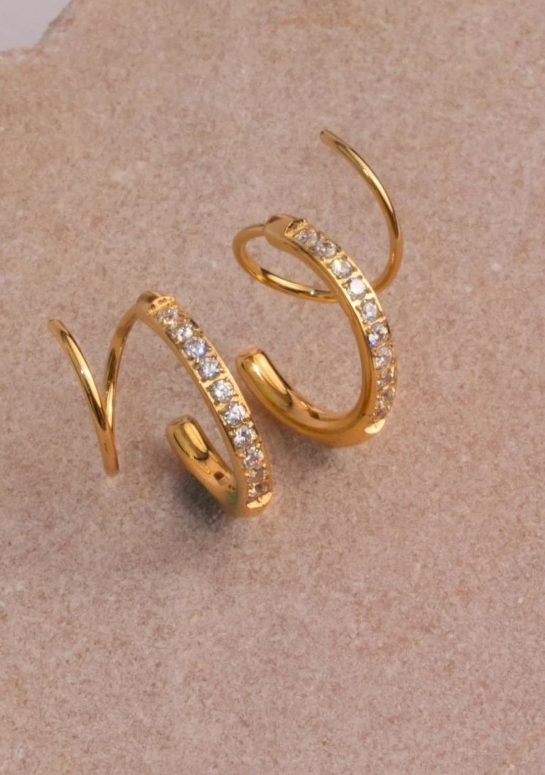 Double illusion hoop earrings
