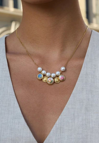 Enchanted Vintage Flora charm necklace