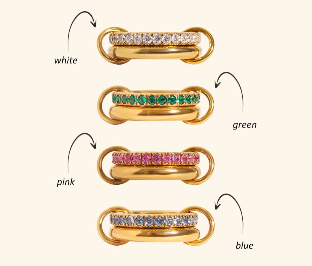 Nœud Pavé Statement Stacked Ring