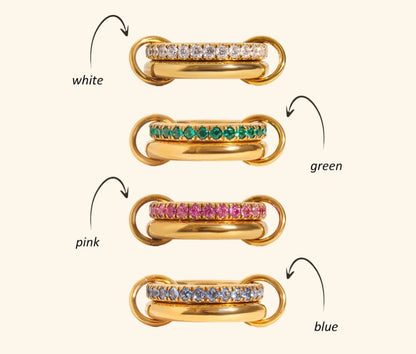 Nœud Pavé Statement Stacked Ring