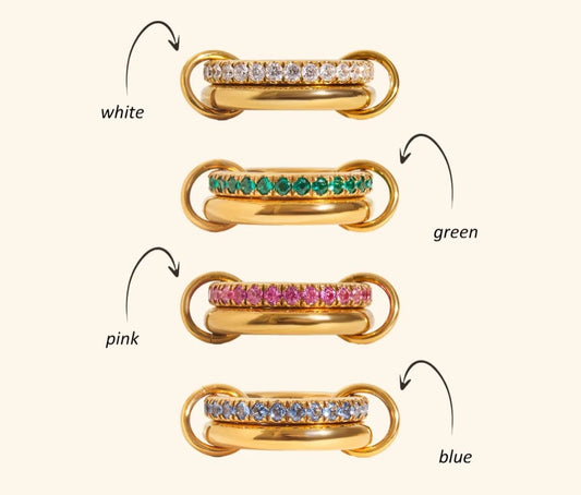 Nœud Pavé Statement Stacked Ring
