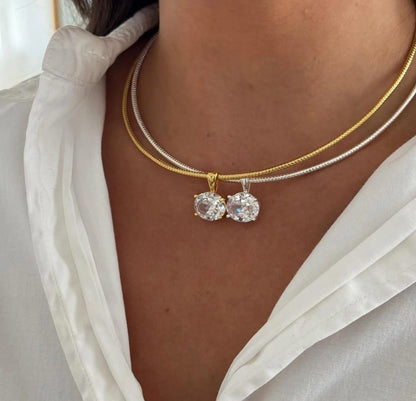 Solitaire Choker necklace
