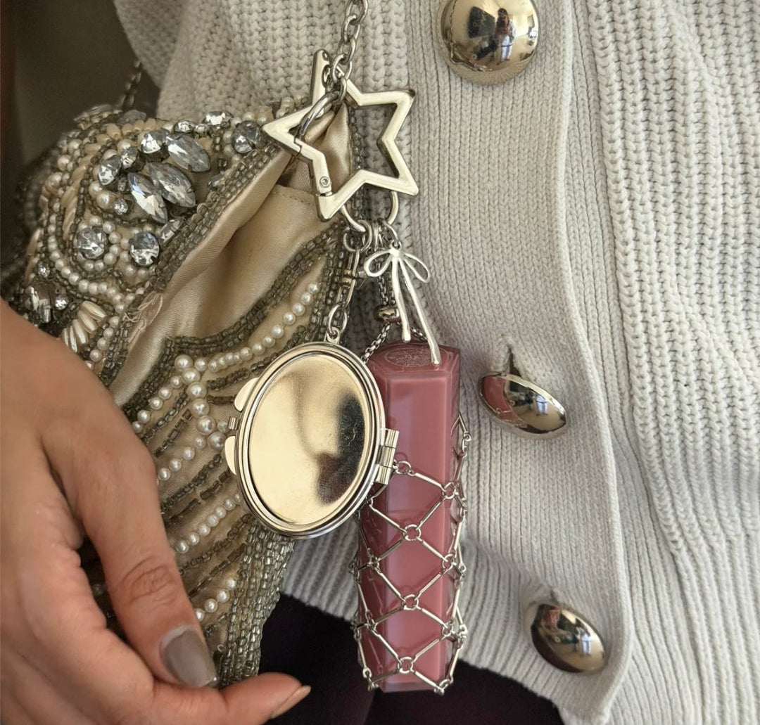 Oval Mirror Lipstick charm