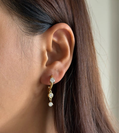 The Stellar Cascade Huggies Earrings