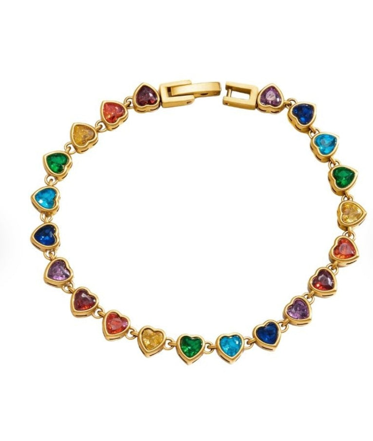 The Prism Heart Tennis Bracelet
