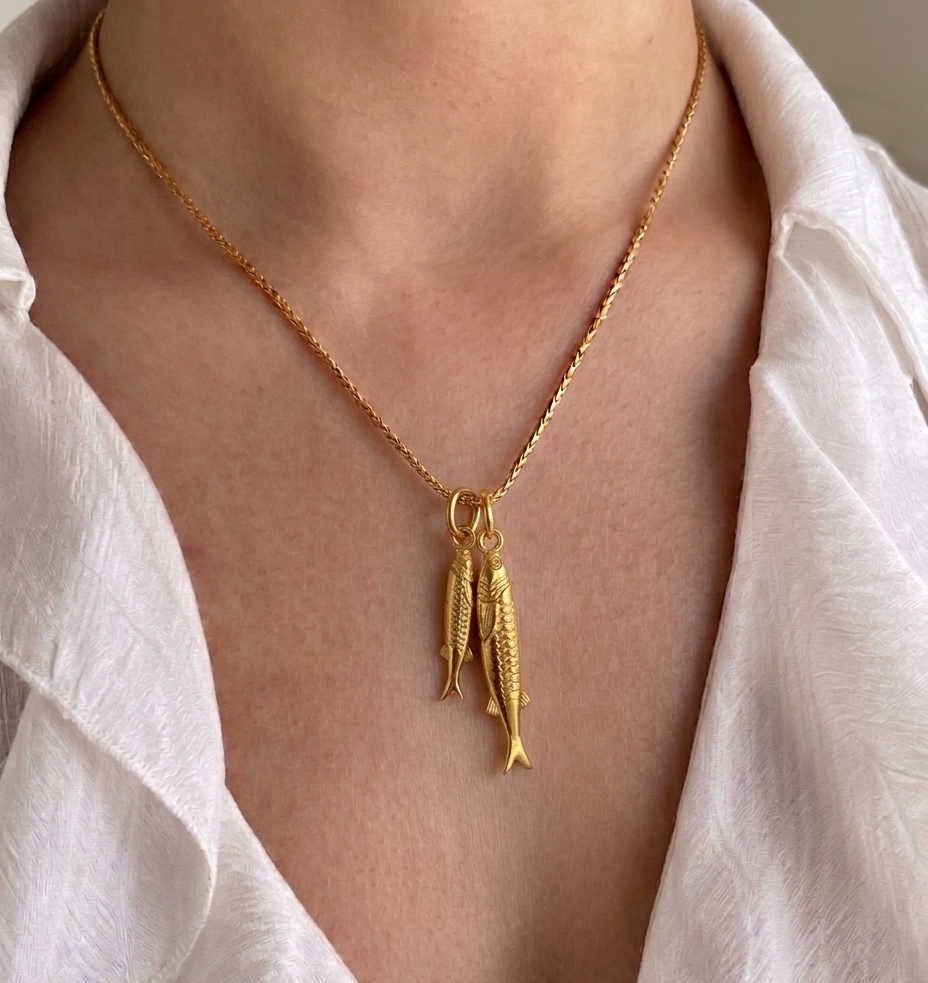 Siren Sardine Pendant Necklace