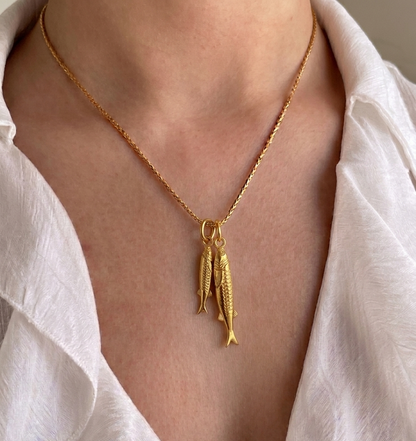Siren Sardine Pendant Necklace