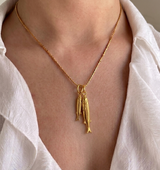 Siren Sardine Pendant Necklace