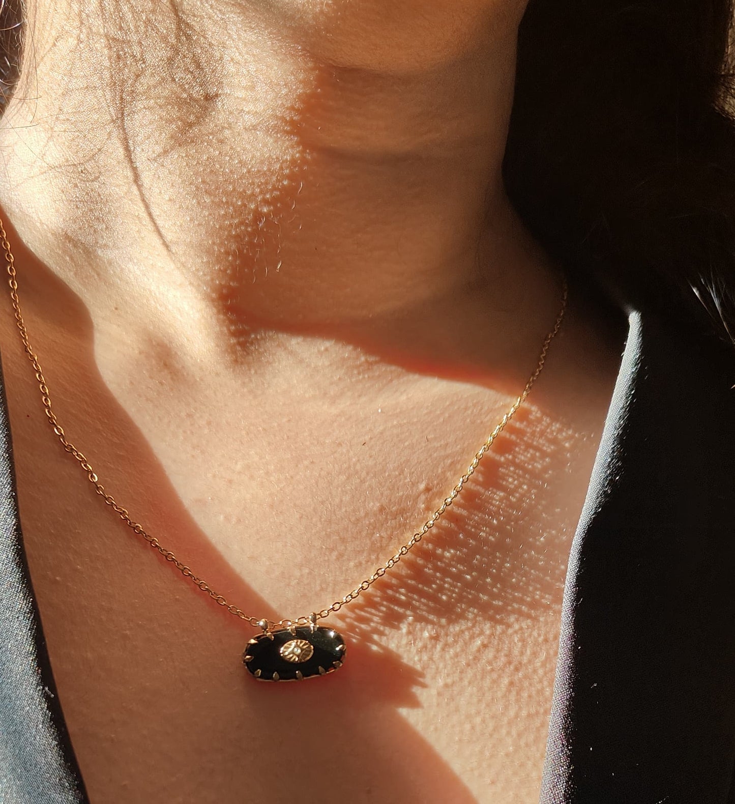 Noir Eye Pendant Necklace