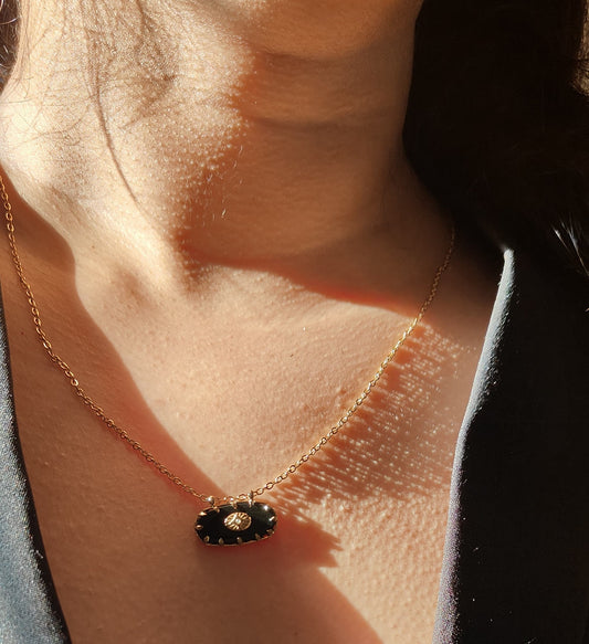 Noir Eye Pendant Necklace