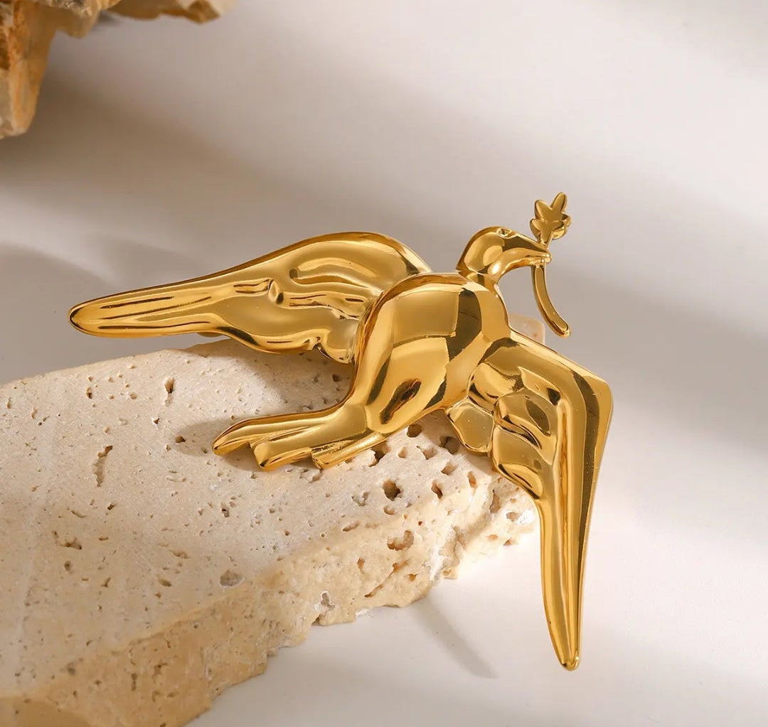 Sculptural Bird Brooch